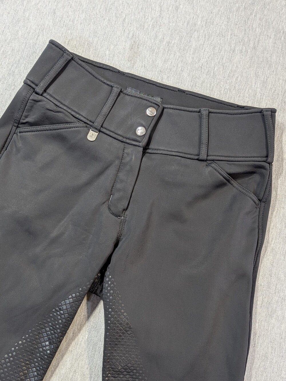Horze Grand Prix Full Seat Breeches Riding Pant Women's 28 Black Grip Seat